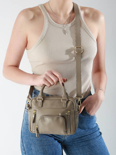 Cross Body Tas Vintage Leder Nat et nin Beige vintage MICRMACY ander zicht 1